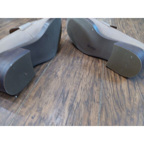 Crown Vintage tan shoes leather womens size 7.5 2" heels - Picture 4 of 7